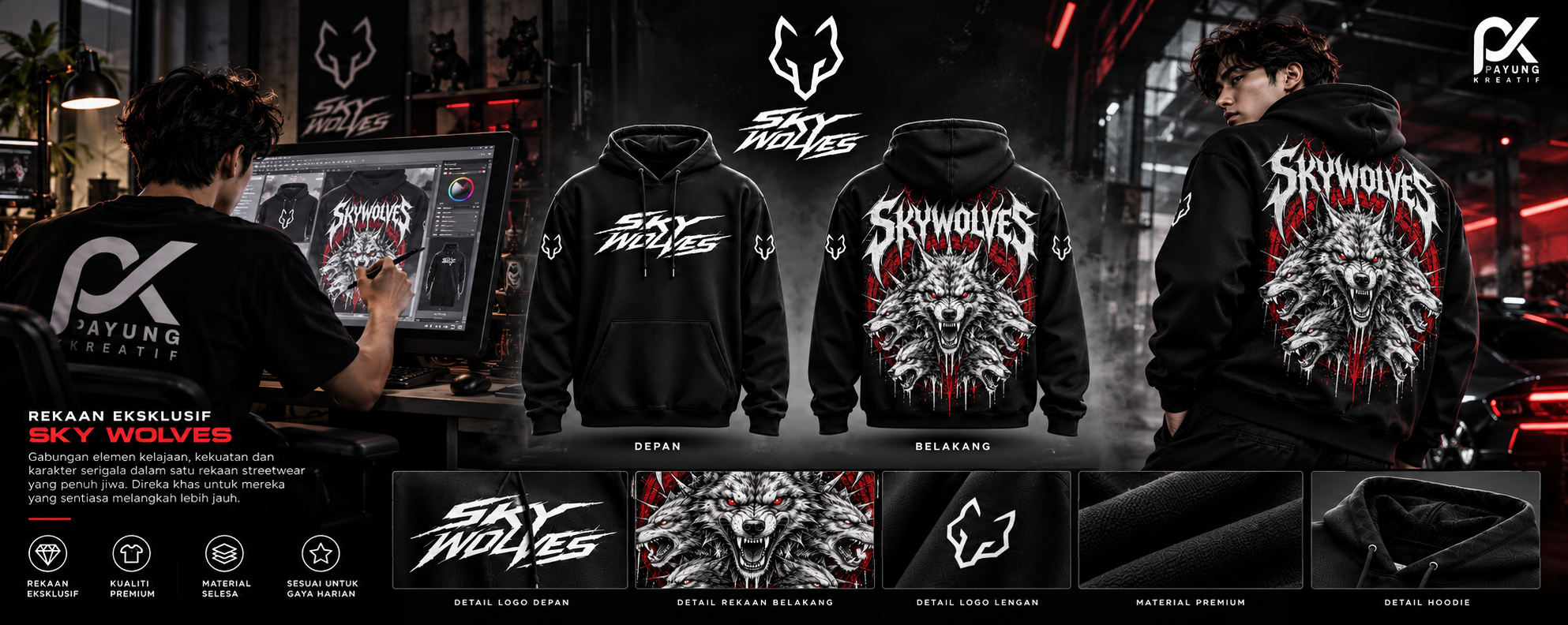 SKY WOLVES HOODIE COLLABORATION SHOWCASE — HOODIE showcase