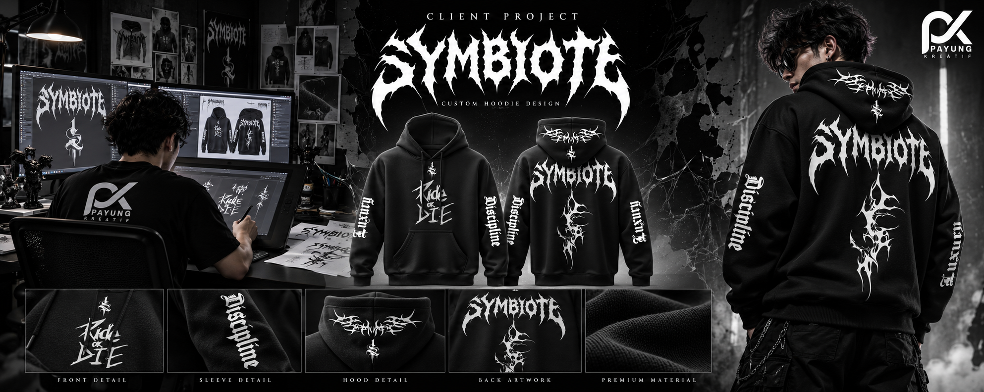 SYMBIOTE CUSTOM HOODIE DESIGN — HOODIE showcase