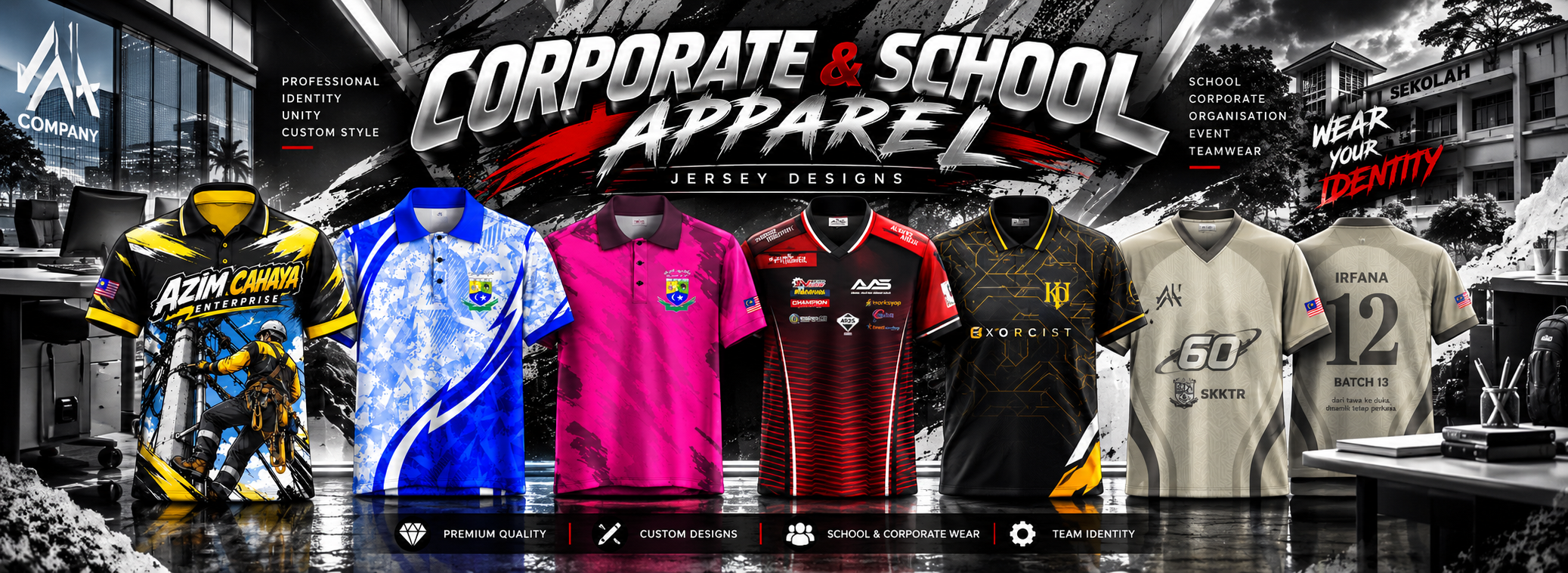 Corporate and School Apparel — koleksi pakaian korporat dan sekolah