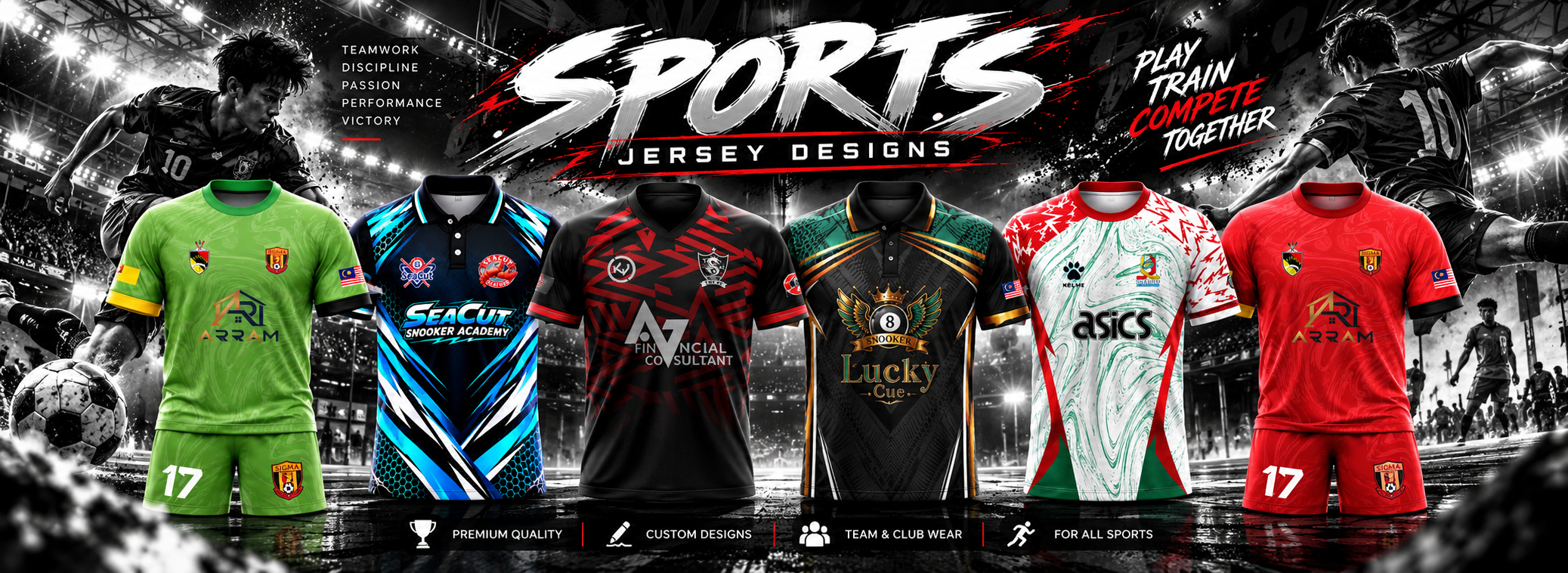 Sports — koleksi rekaan jersey sukan